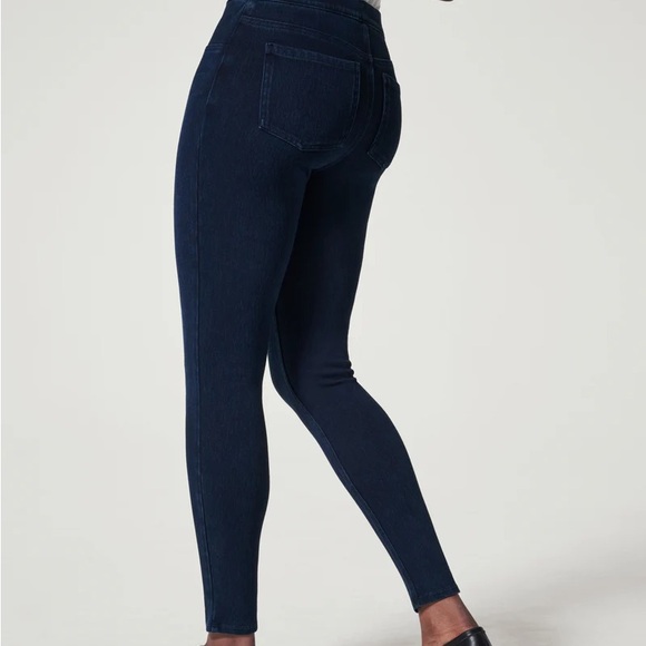 SPANX Jean-ish Ankle Leggings. Brand new. Never worn. Twilight Rinse. Petite 1X. - Picture 1 of 7